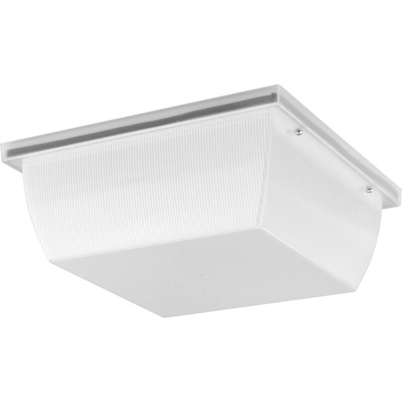 Hard Nox Collection White 12" Square Flush Mount Light 10.6 in x 10.6